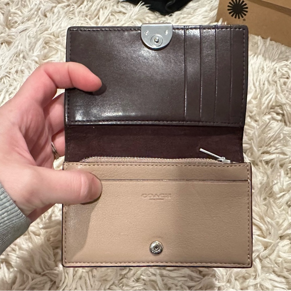 Coach Tan Leather Women's Wallet - Picture 2 of 5